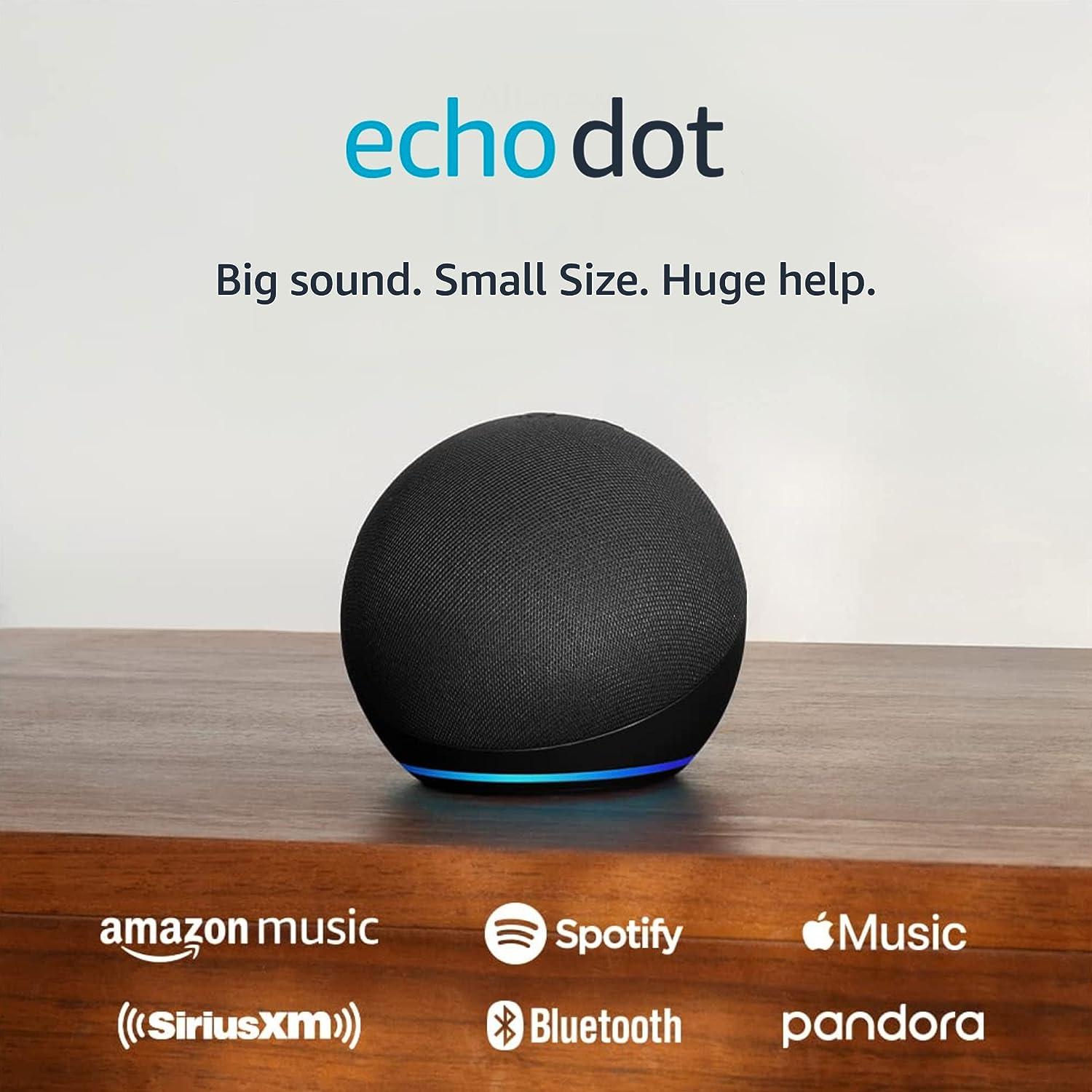 imageAmazon Echo Dot Vibrant sounding Alexa speaker Great for bedrooms dining rooms and offices CharcoalCharcoal