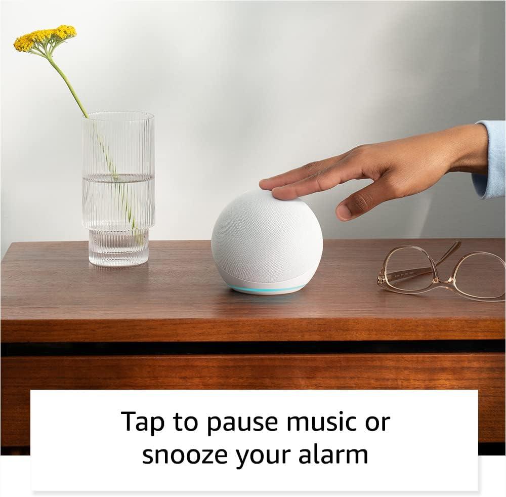 imageAmazon Echo Dot Vibrant sounding Alexa speaker Great for bedrooms dining rooms and offices CharcoalGlacier White