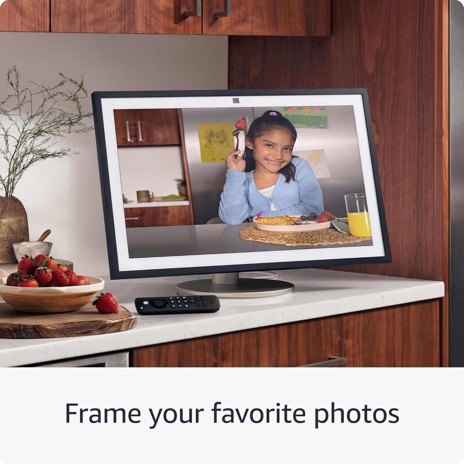 imageAmazon Echo Show 21 newest model Full HD 21quot kitchen hub for home organization with builtin Fire TV and Alexa21inch