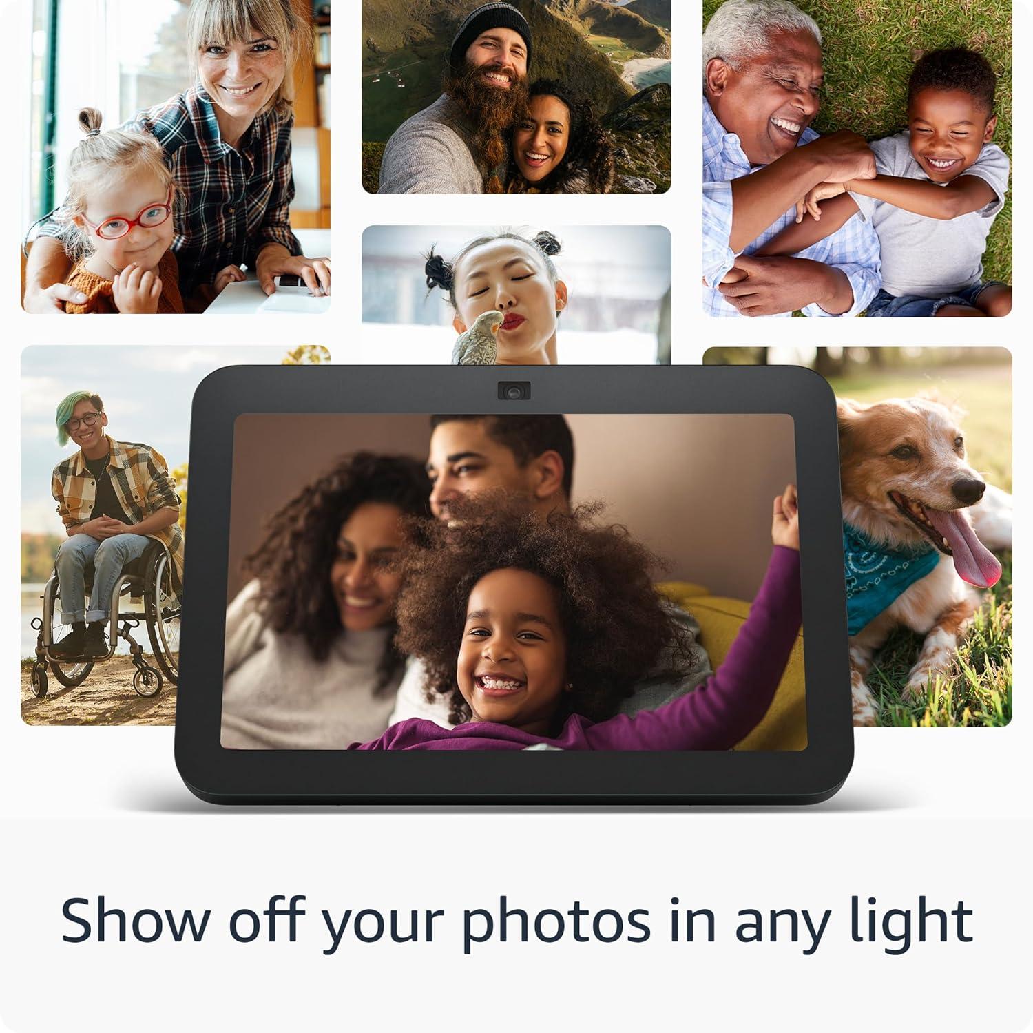 imageAmazon Echo Show 8 With Spatial Audio Smart Home Hub ideal for open living spaces includes Alexa CharcoalCharcoal
