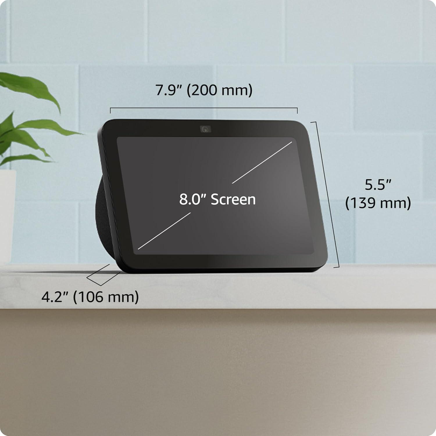 imageAmazon Echo Show 8 With Spatial Audio Smart Home Hub ideal for open living spaces includes Alexa CharcoalCharcoal