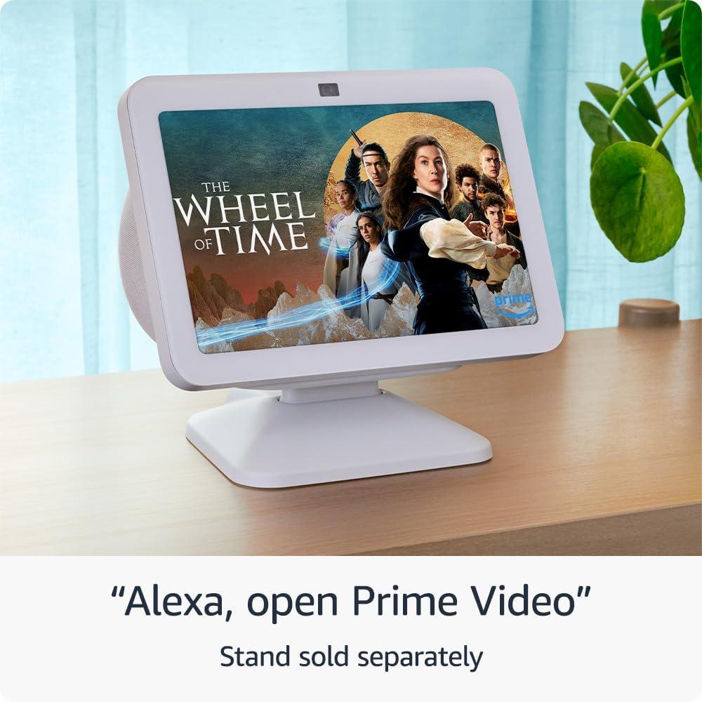 imageAmazon Echo Show 8 With Spatial Audio Smart Home Hub ideal for open living spaces includes Alexa CharcoalGlacier White