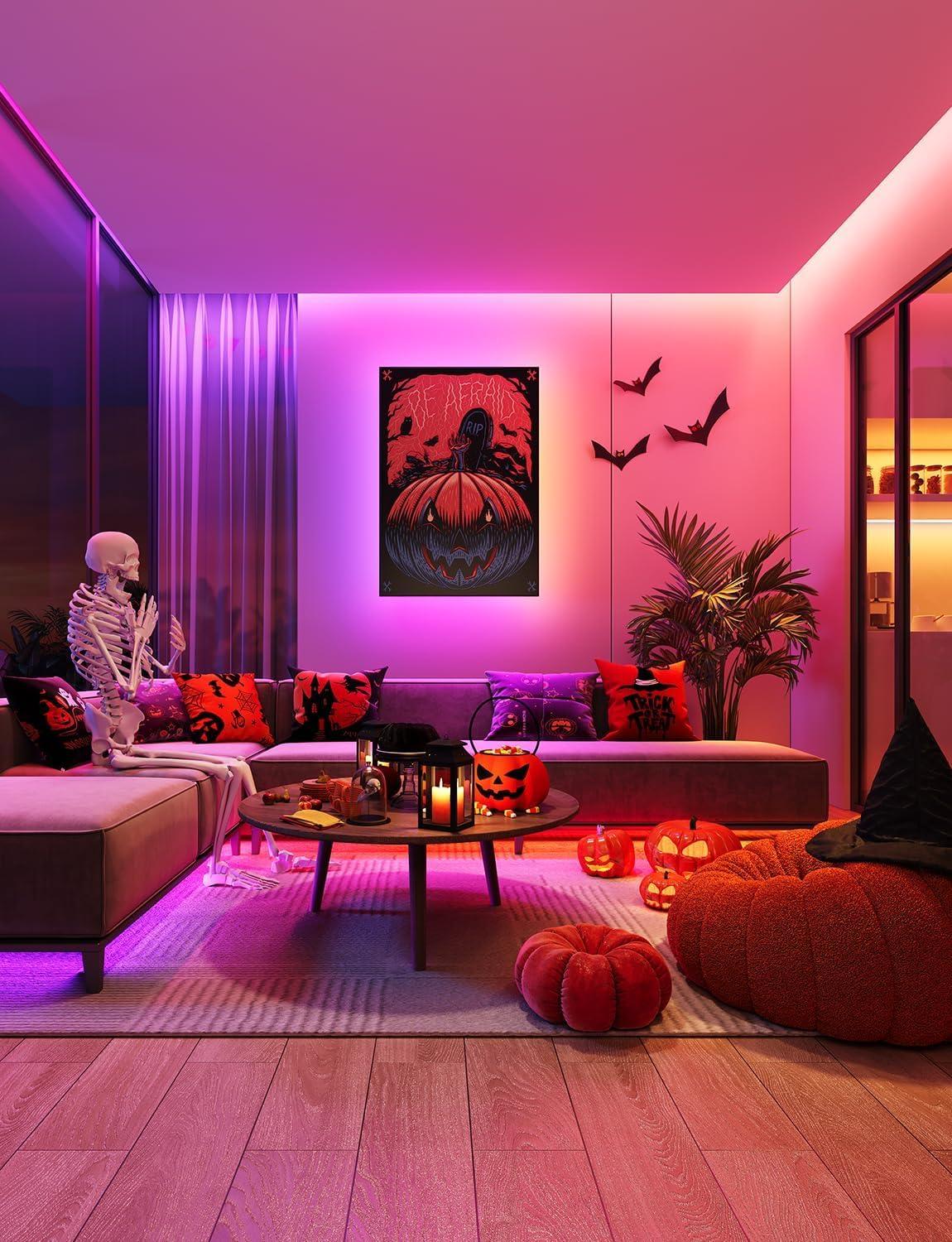 imageGovee 656 feet RGBIC LED Strip Lights for Bedroom Smart Strip Lights Alexa Compatible Color Changing LED Lights Home Decor 2 Rolls of 328 feet328ft