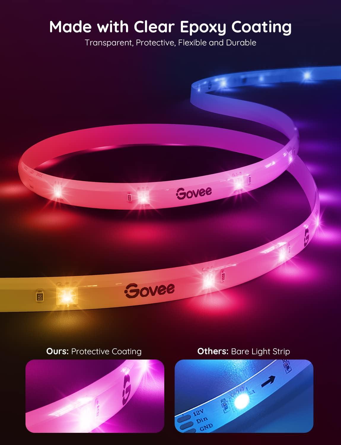 imageGovee 656 feet RGBIC LED Strip Lights for Bedroom Smart Strip Lights Alexa Compatible Color Changing LED Lights Home Decor 2 Rolls of 328 feet656ft