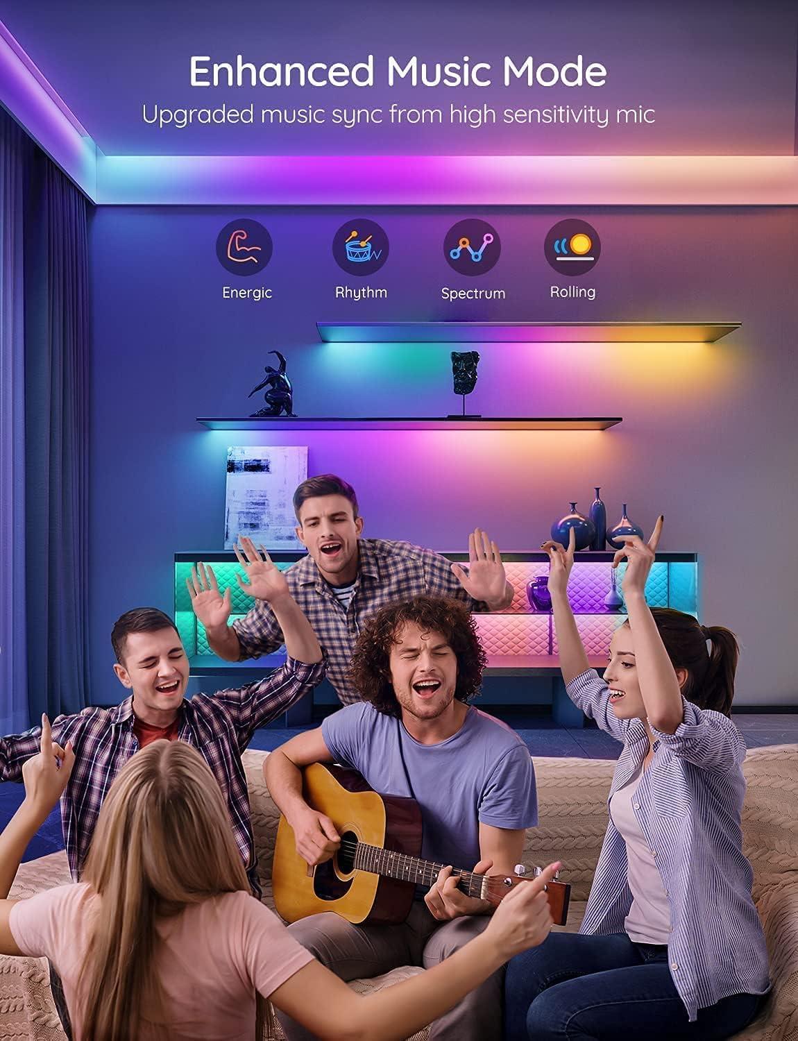 imageGovee 656 feet RGBIC LED Strip Lights for Bedroom Smart Strip Lights Alexa Compatible Color Changing LED Lights Home Decor 2 Rolls of 328 feet656ft