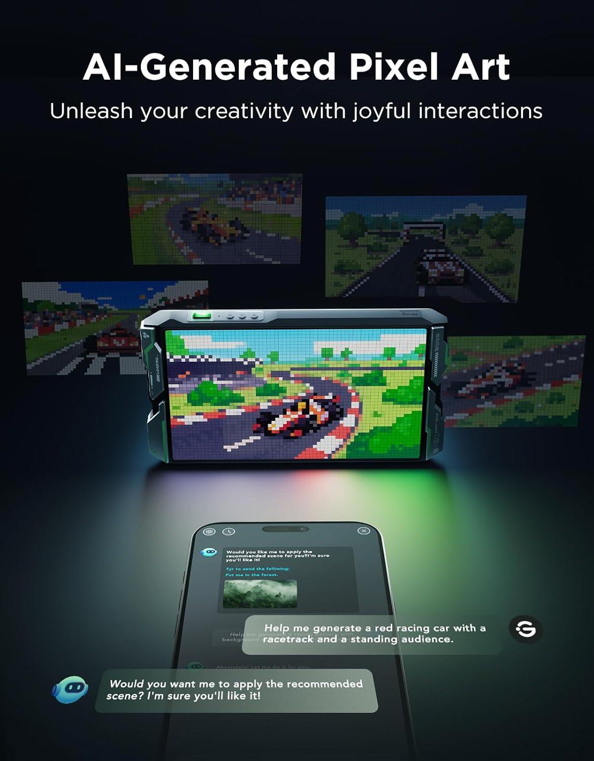 imageGovee Gaming Pixel Light RGBIC LED Panel with Realtime Info Display 150 Scene Modes ampamp DIY Options Smart Pixel Lights WiFi Only Works with Alexa Ideal for Game Room Decor 52x32 Pixels1047591