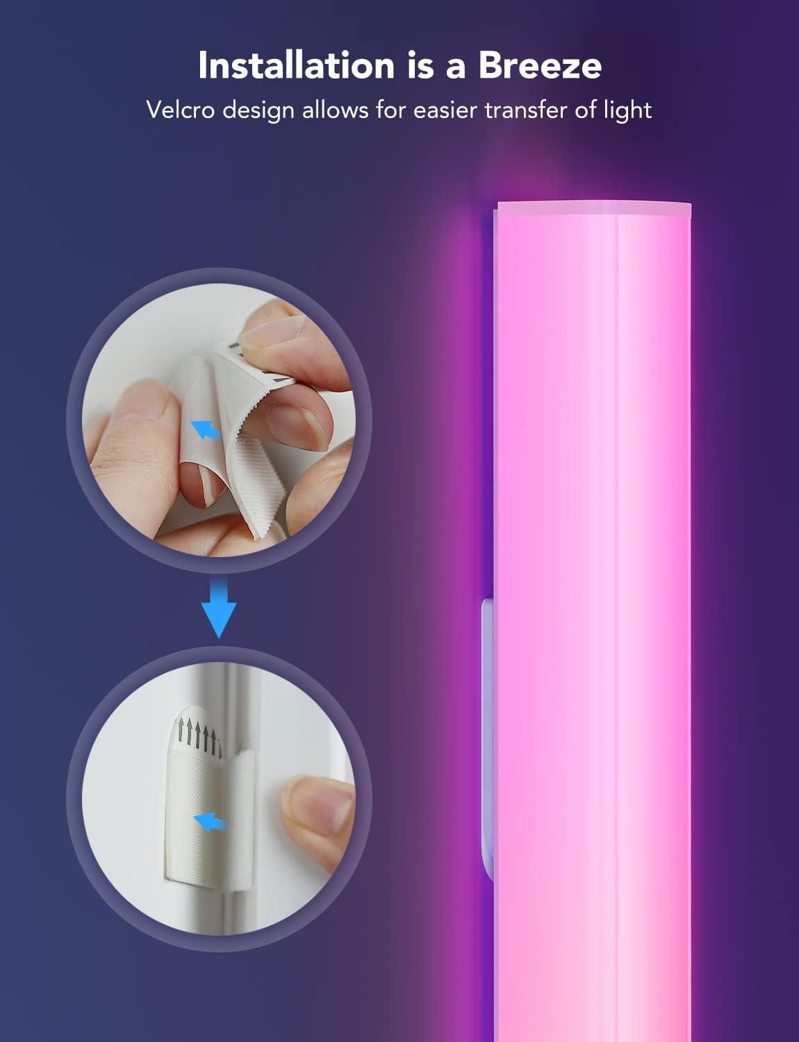 imageGovee Glide LED Wall Lights RGBIC Wall Lights Works with Alexa and Google Assistant Smart Glide Lively Light Bars for Gaming Room and Streaming Multicolor Glide Sconces 6 pcs14 Pcs