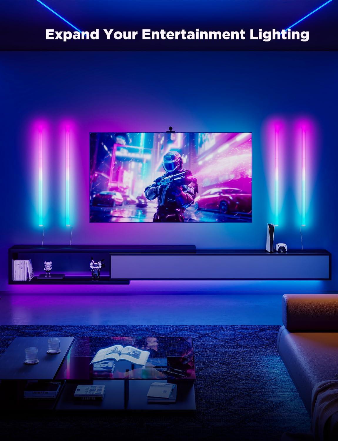 imageGovee Glide LED Wall Lights RGBIC Wall Lights Works with Alexa and Google Assistant Smart Glide Lively Light Bars for Gaming Room and Streaming Multicolor Glide Sconces 6 pcs6 Pcs
