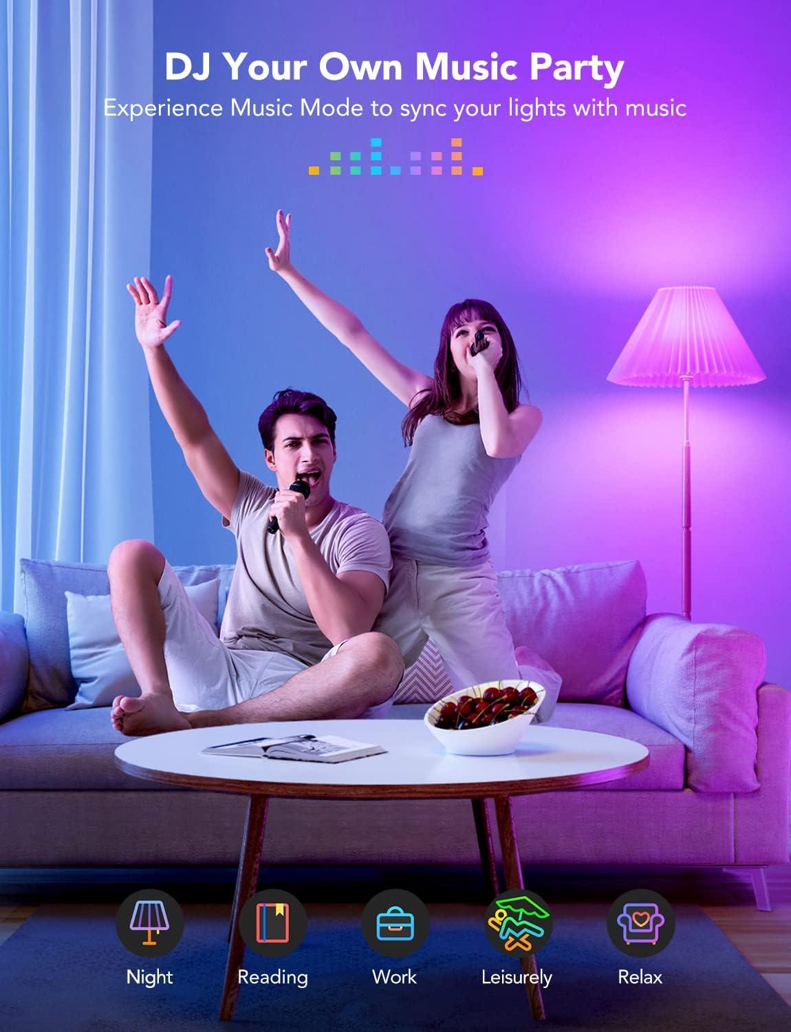 imageGovee LED Smart Light Bulbs 1000LM Color Changing Light Bulb WiFi ampamp Bluetooth Light Bulbs Work with Alexa and Google Assistant Dimmable RGBWW A19 75W Equivalent Smart Bulbs 2 Pack8