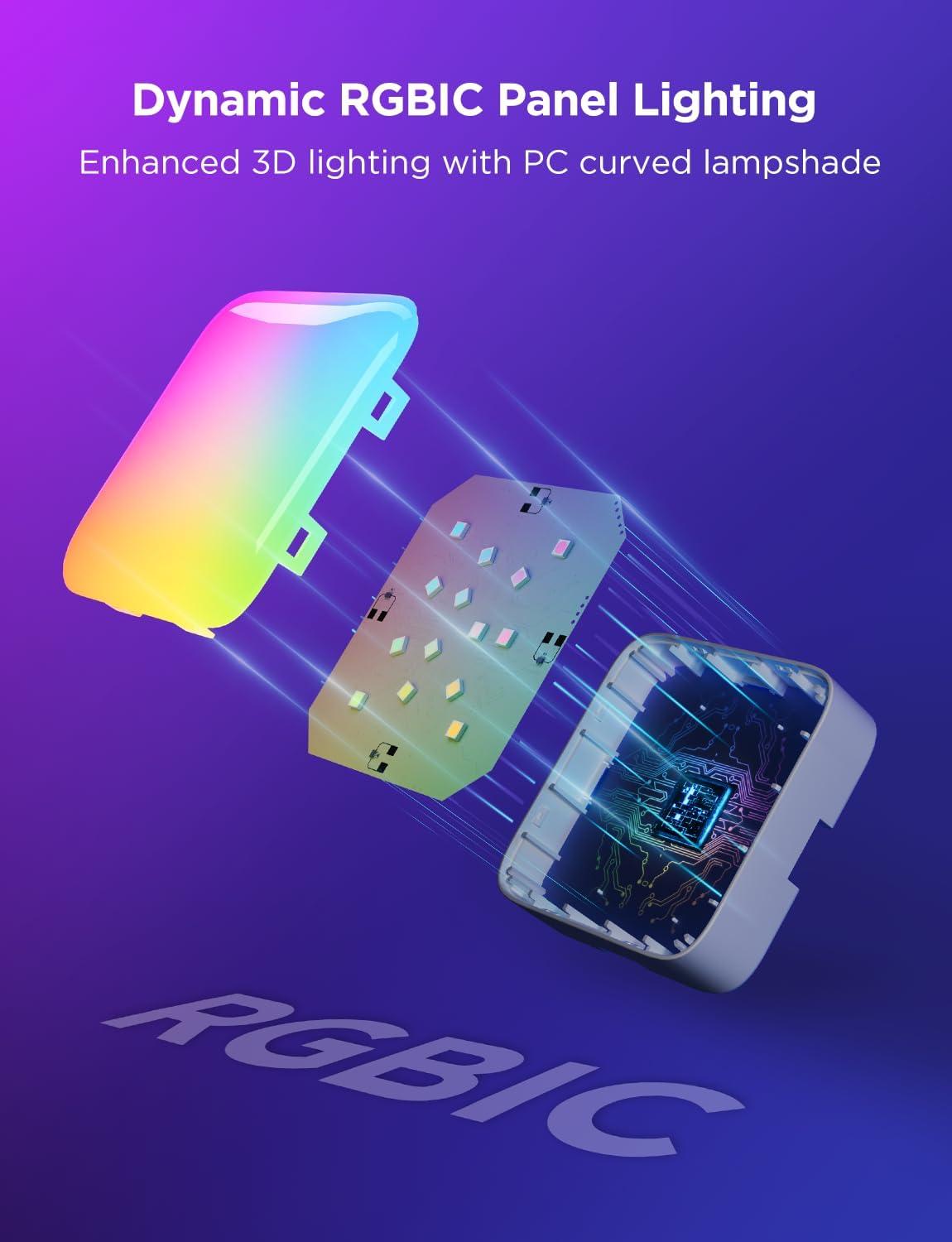 imageGovee Mini Panel Lights RGBIC Wall Lights Smart LED Wall Panels Works with Matter Alexa Google Assistant Sync with Music DIY Gaming Light for Home Decor Office Bedroom 20 Pcs10 Pcs