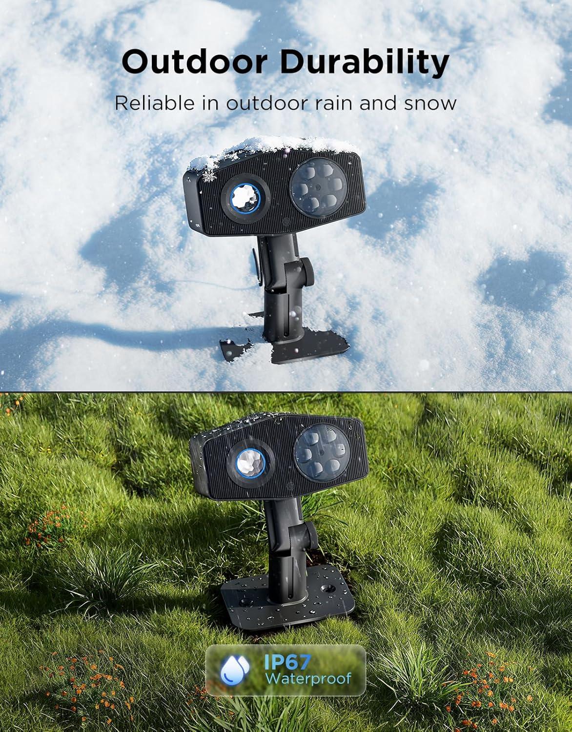 imageGovee Outdoor Decoration Projector Light 20W LED Snowflake Projector IP67 Waterproof 180 Rotation 20 HD Effects ampamp 58 Scene Modes with App Control Works with Alexa Google Assistant Matter