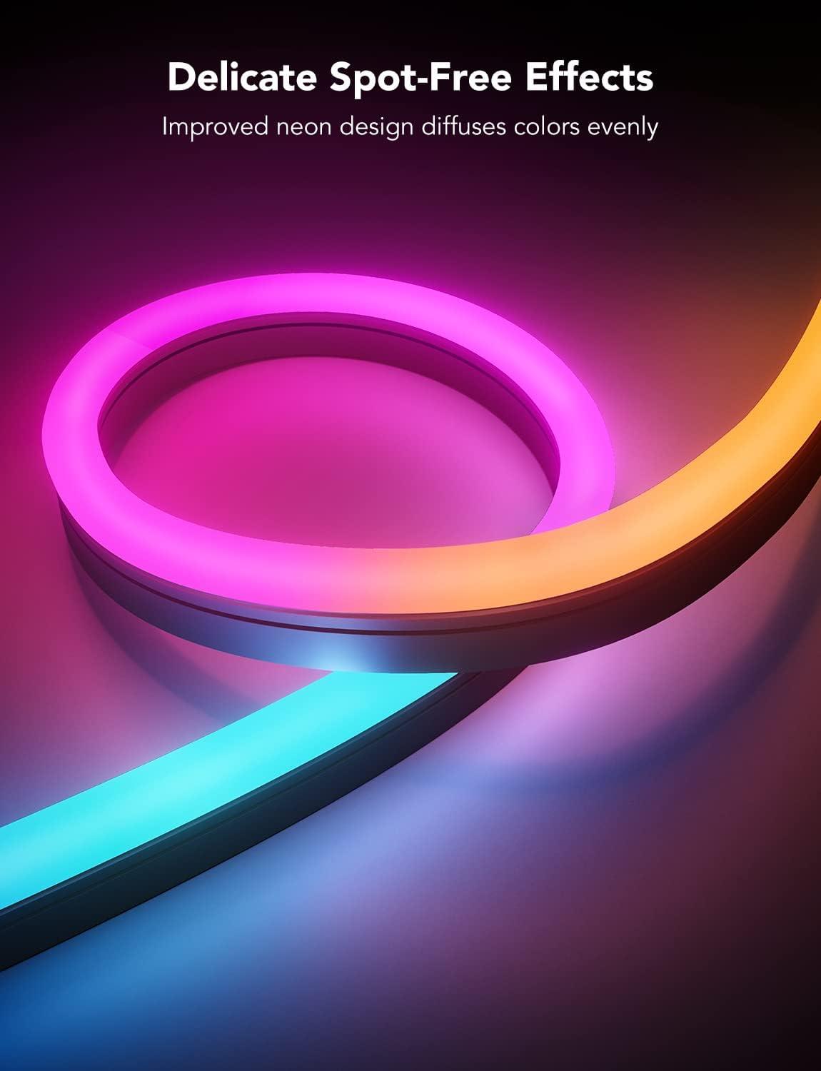 imageGovee Outdoor Neon Rope Lights 328ft RGBIC IP67 Waterproof Patio Decorations with 64 Scene Modes Music Sync Flexible LED Outdoor Lights Neon Lights Work with Alexa Google Assistant656ft