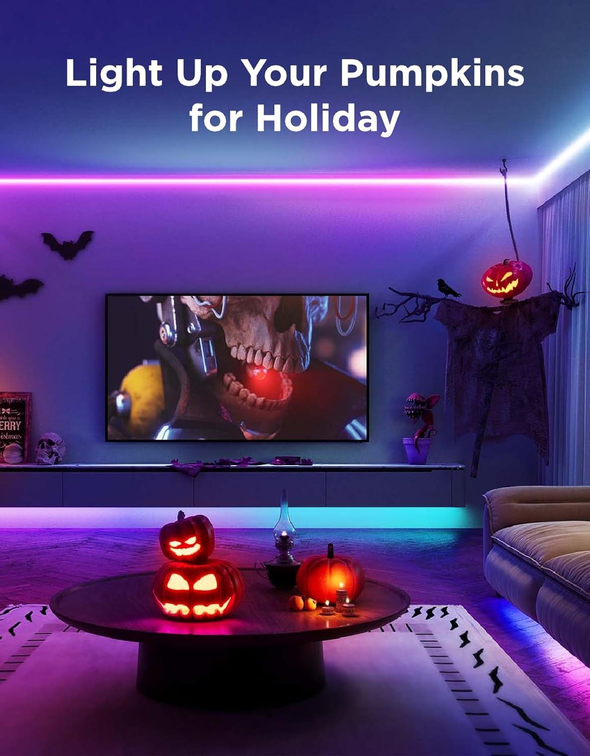 imageGovee RGBIC LED Strip Lights 164ft with Covers Smart LED Lights for Bedroom Work with Alexa and Google Assistant LED Diffuser Channel with Srtip Lights Skirting Lines Studio Cabinet328ft
