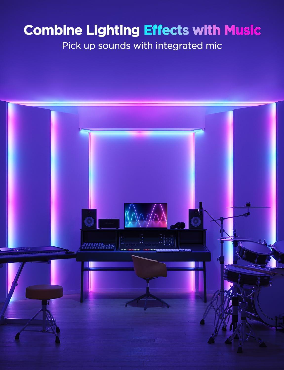 imageGovee RGBIC LED Strip Lights 164ft with Covers Smart LED Lights for Bedroom Work with Alexa and Google Assistant LED Diffuser Channel with Srtip Lights Skirting Lines Studio Cabinet328ft