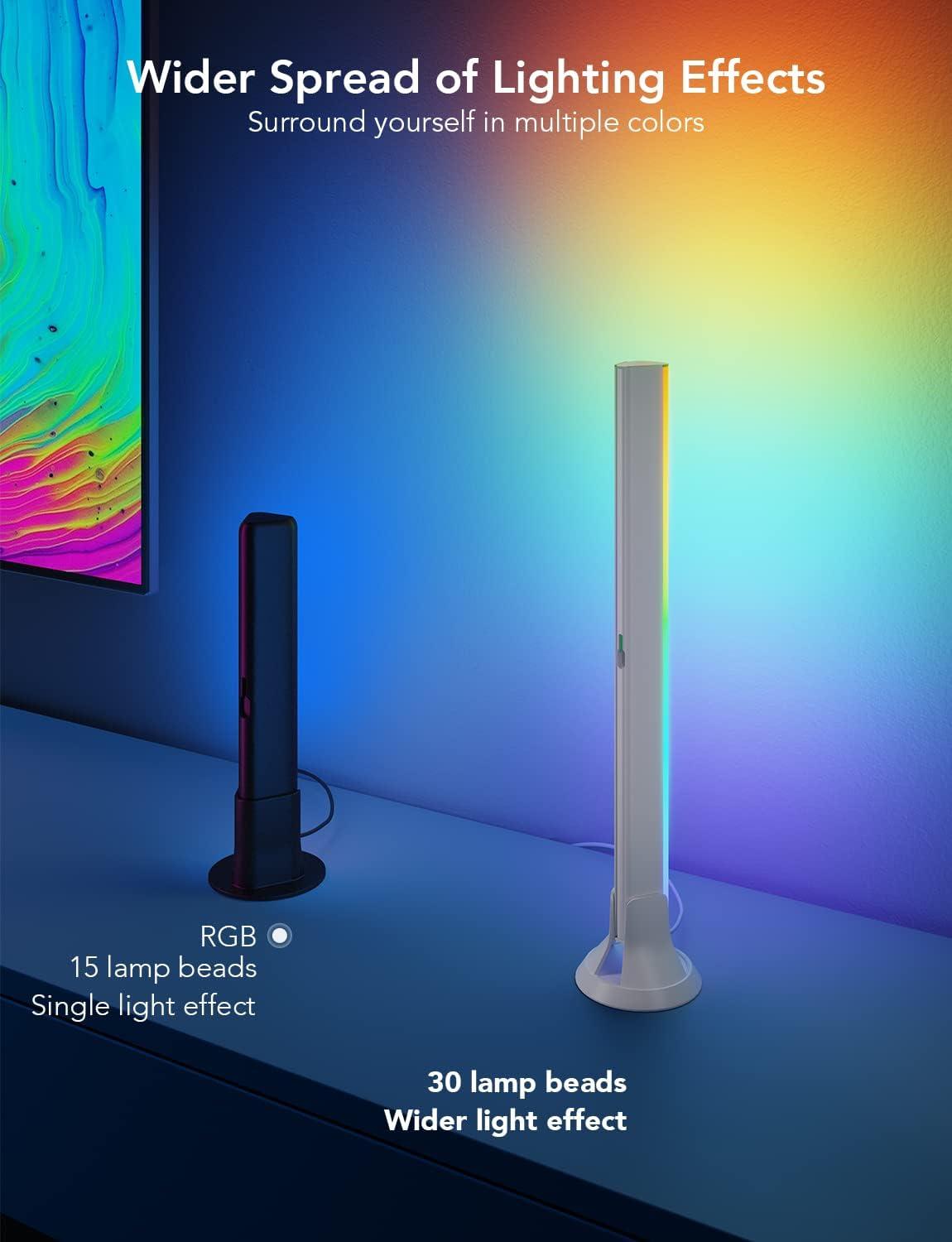 imageGovee RGBIC Light Bars 15 Inches WiFi TV Backlight Suitable for 4570 inch TVs Smart Light Bars with Multiple Placement Options Work with Alexa and Google Assistant BlackWhite