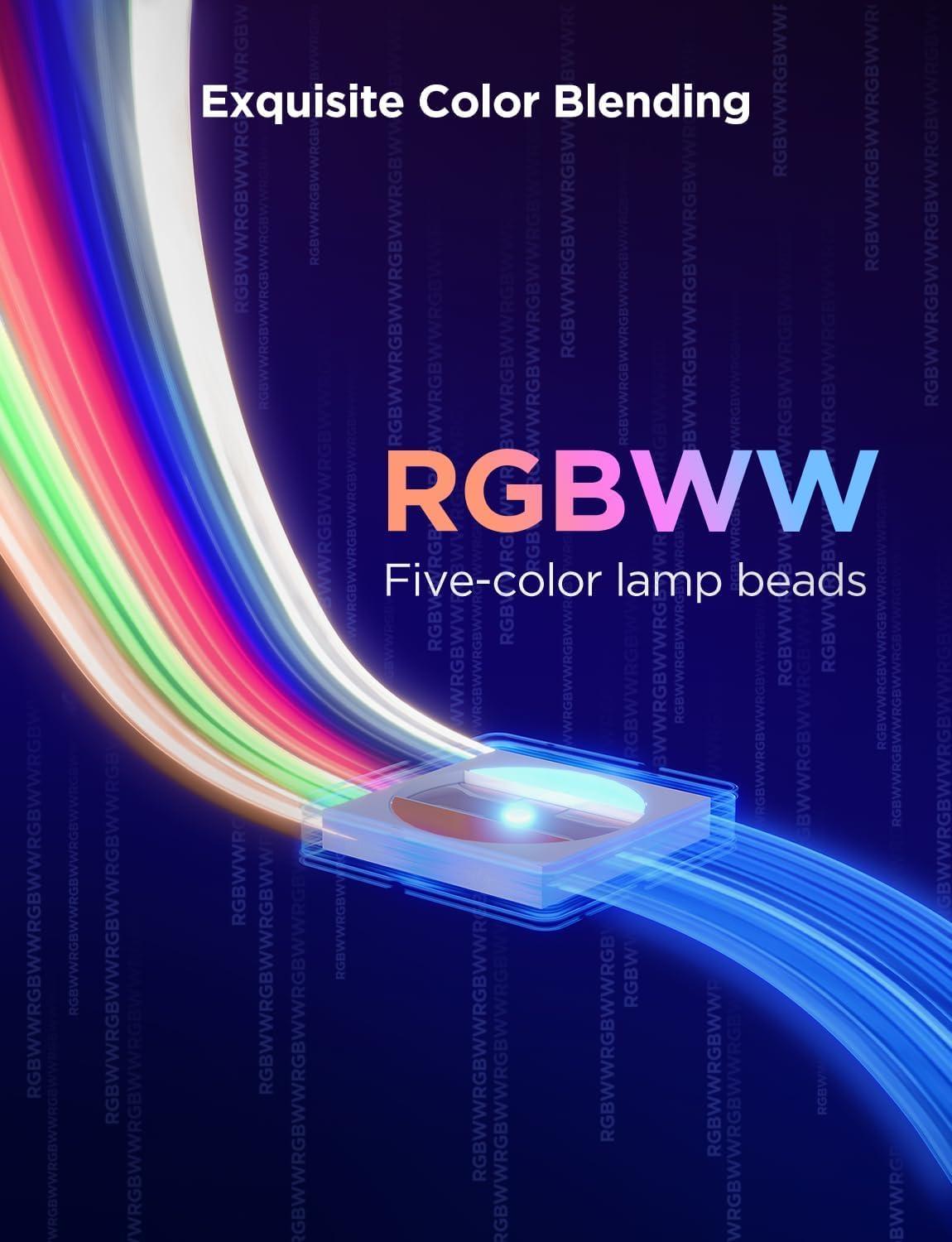 imageGovee RGBIC Strip Light 2 Pro with Matter 164ft Smart LED Strip Lights Work with Alexa and Google Assistant DIY Color Changing Light Strip LED Lights for Bedroom Cabinet Party Home Decor656ft