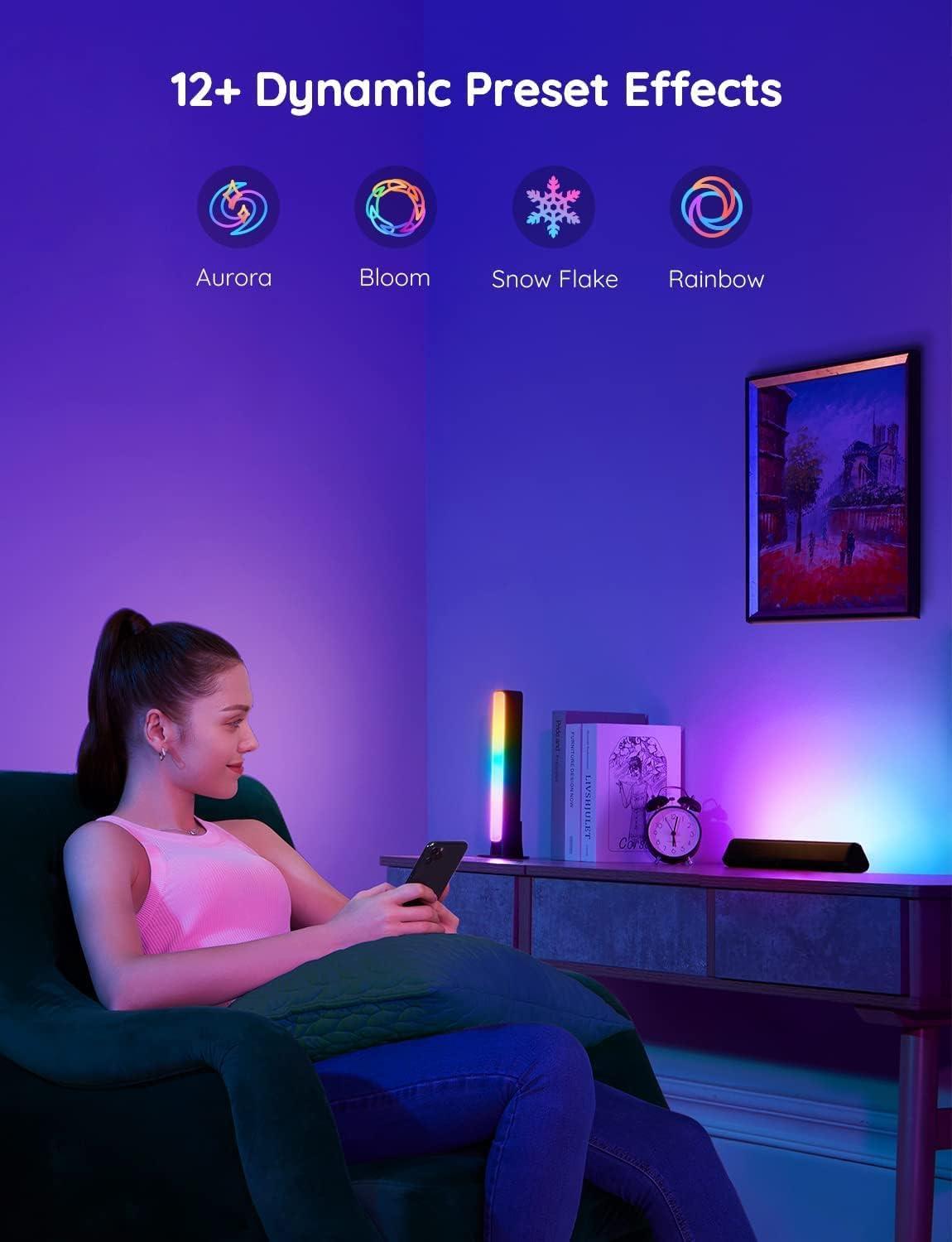 imageGovee Smart LED Light Bars Work with Alexa and Google Assistant RGBICWW WiFi TV Backlights with Scene and Music Modes for Gaming Pictures PC Room Decoration