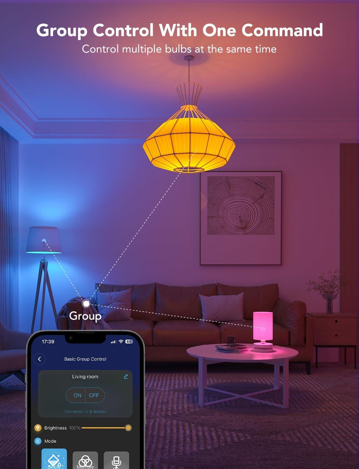 imageGovee Smart Light Bulbs 1200 Lumens Dimmable BR30 Bulbs RGBWW Color Changing Light Bulb Flood Light Bulbs Work with Alexa Google Assistant WiFi ampamp Bluetooth LED Bulbs Music Sync 2 Pack6