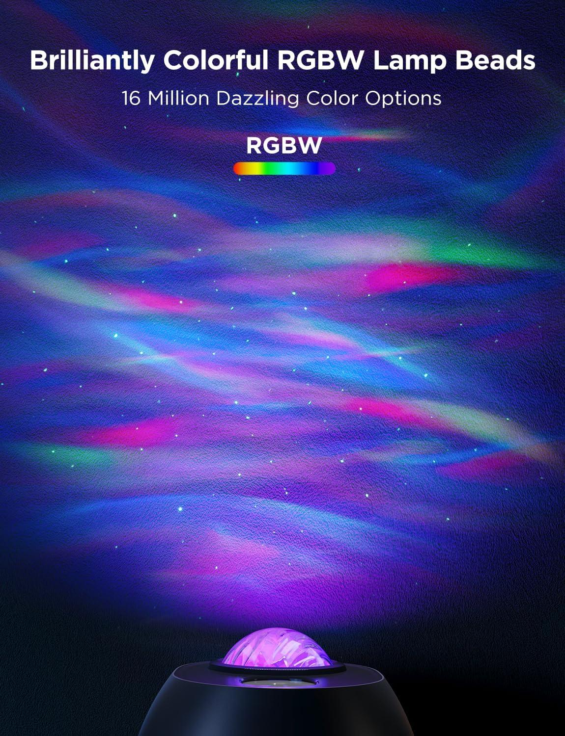 imageGovee Star Light Projector with 3 Aurora Flowing Effects Star Projector Works with Matter Alexa and Google Assistant 16 Million Colors 52 Scene Modes Night Light Projector Without Plug