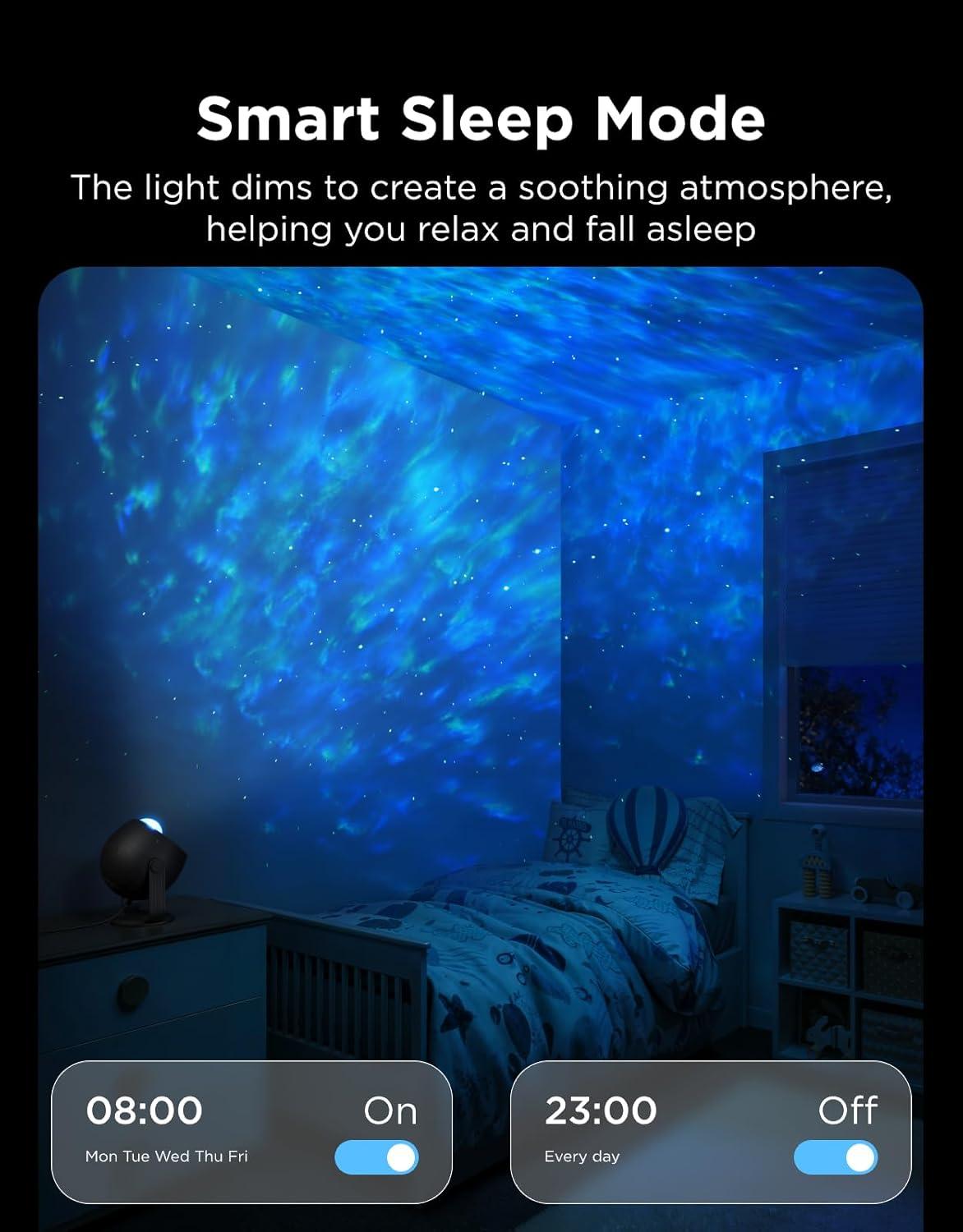 imageGovee Star Projector Light Ocean Wave Projector Light with Dynamic Ripple Effects Works with Matter 40 Scene Modes 18 White Noise Options LED Night Light for Bedroom No Power Adapter