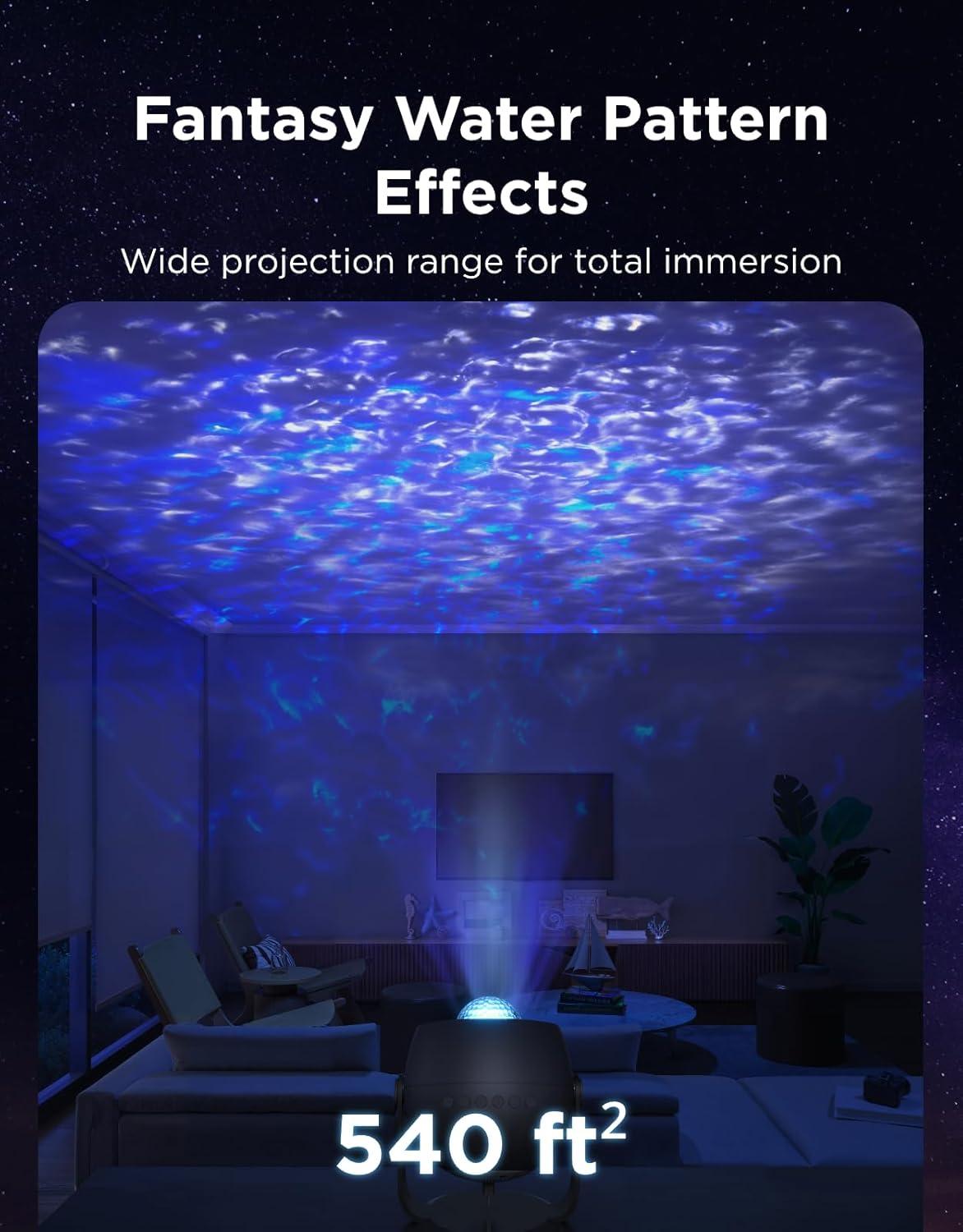 imageGovee Star Projector Light Ocean Wave Projector Light with Dynamic Ripple Effects Works with Matter 40 Scene Modes 18 White Noise Options LED Night Light for Bedroom No Power Adapter