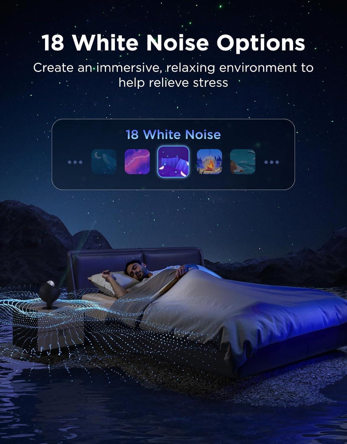 imageGovee Star Projector Light Ocean Wave Projector Light with Dynamic Ripple Effects Works with Matter 40 Scene Modes 18 White Noise Options LED Night Light for Bedroom No Power Adapter