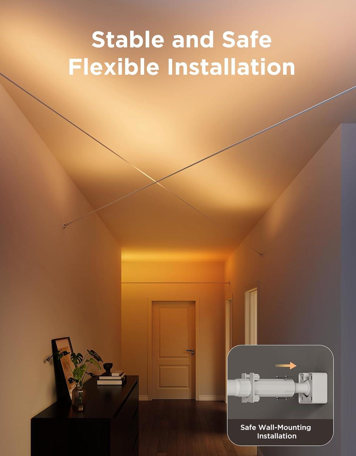 imageGovee Strip Light with Skyline Kit 131ft Smart LED Strip Lights Work with Alexa Google Assistant and Matter RGBWWIC Color Changing Light Strip LED Lights for Bedroom Party Home Decor131ft