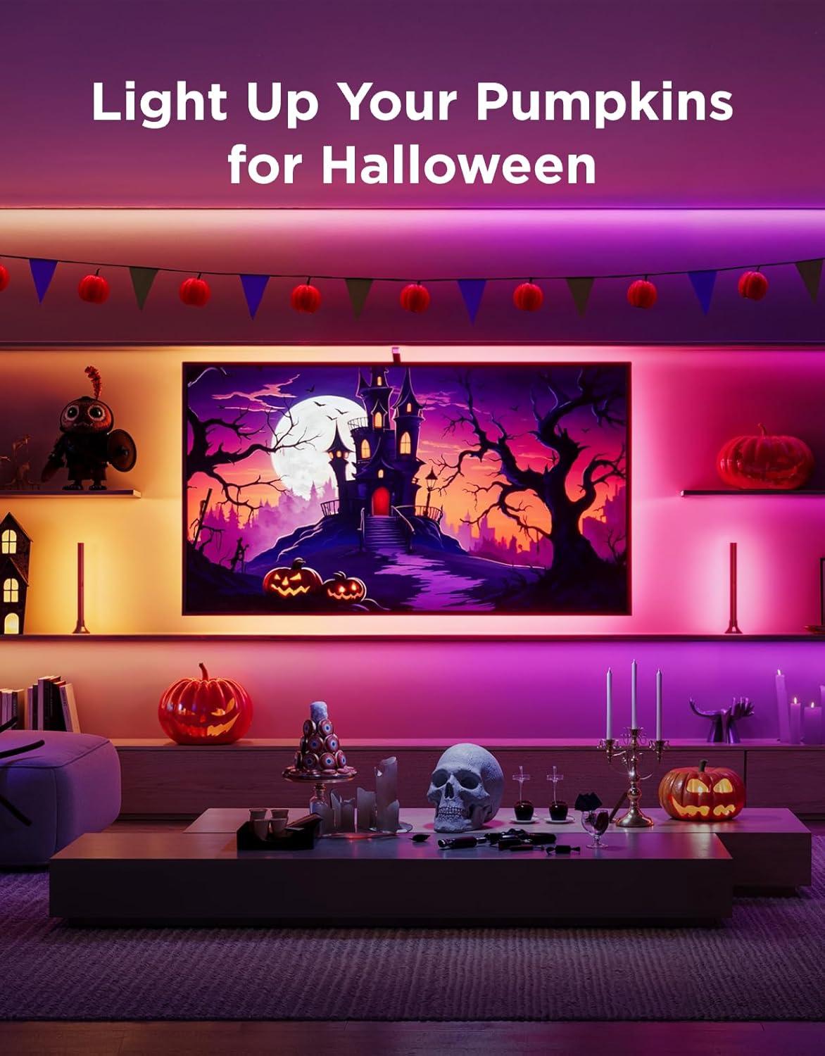 imageGovee TV Backlight 3 Lite Kit 118ft RGBICW WiFi TV LED Strip Lights for 5565in TVs with Camera and 15 Inches Smart Light Bars with 4in1 Light Beads  Works with Alexa ampamp Google Home