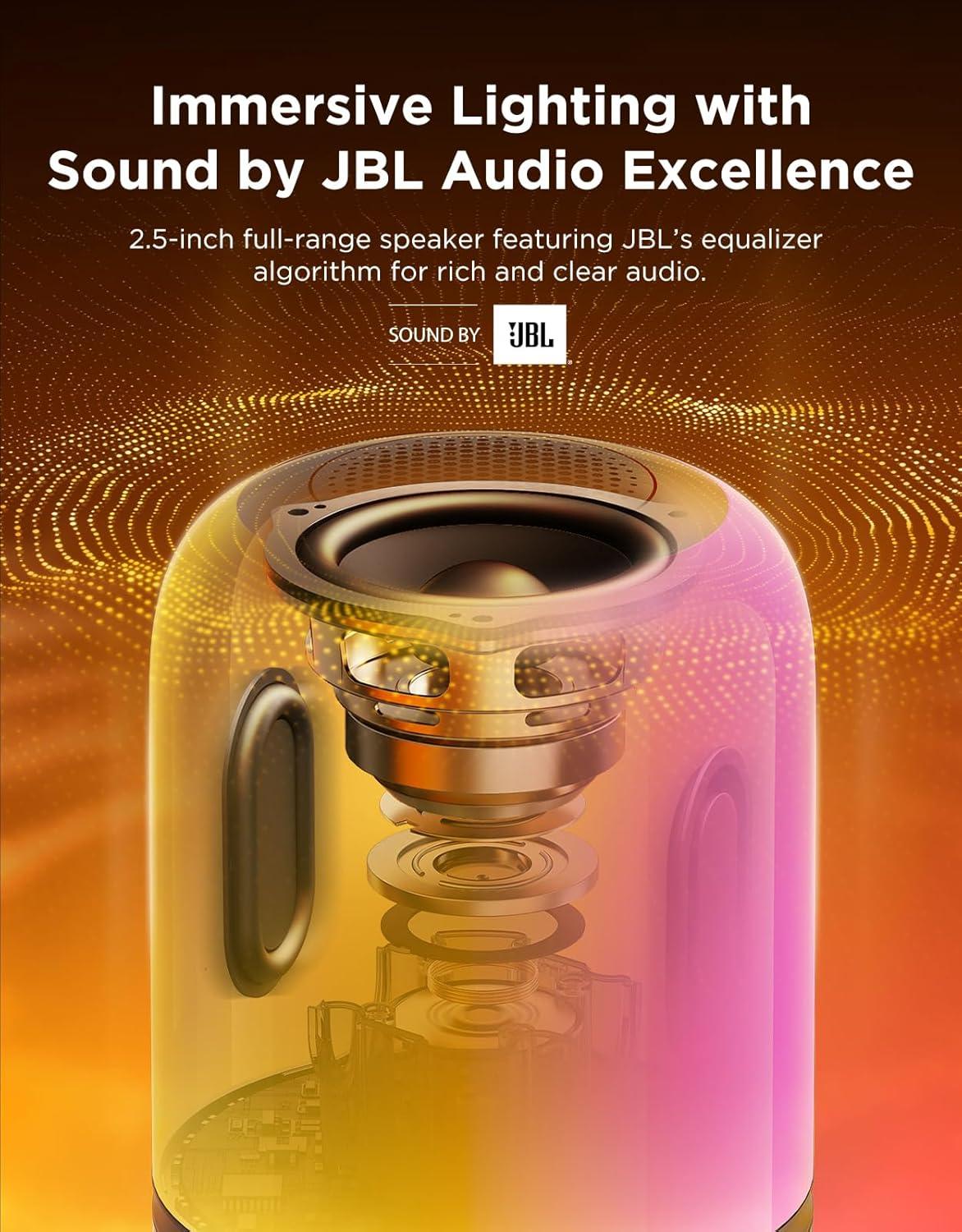 imageGovee Table Lamp 2 Pro x Sound by JBL Smart Cordless Table Lamp with Speaker MusicLight Sync 16 Music Modes ampamp 100 Scene Modes Work with Matter DIY Customized Rechargeable Desk Lamp for Bedroom