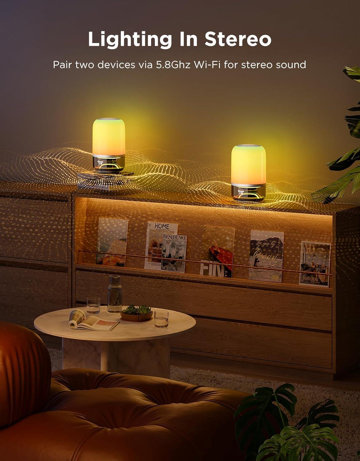 imageGovee Table Lamp 2 Pro x Sound by JBL Smart Cordless Table Lamp with Speaker MusicLight Sync 16 Music Modes ampamp 100 Scene Modes Work with Matter DIY Customized Rechargeable Desk Lamp for Bedroom