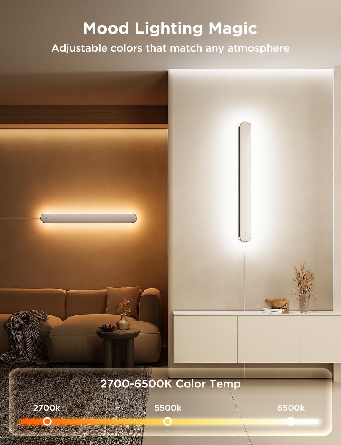 imageGovee Wall Sconce Smart RGBIC Wall Lights Works with Matter ampamp Alexa Music Sync Wall Mount Light Plug in Color Changing Modern Room Light for Living Room Bedroom Gaming Room Hallway 1 Pack