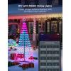 imageGovee Christmas Cone Tree Lights 6ft 316 LEDs RGBIC Christmas Tree Lights with Smart App Control IP67 Waterproof Outdoor String Lights for Xmas Decorations 82 Scene Modes Music Sync Black StandBlack