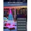 imageGovee Christmas Cone Tree Lights 6ft 316 LEDs RGBIC Christmas Tree Lights with Smart App Control IP67 Waterproof Outdoor String Lights for Xmas Decorations 82 Scene Modes Music Sync Black StandWhite
