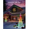 imageGovee Christmas Cone Tree Lights 6ft 316 LEDs RGBIC Christmas Tree Lights with Smart App Control IP67 Waterproof Outdoor String Lights for Xmas Decorations 82 Scene Modes Music Sync Black StandBlack