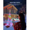 imageGovee Christmas Cone Tree Lights 6ft 316 LEDs RGBIC Christmas Tree Lights with Smart App Control IP67 Waterproof Outdoor String Lights for Xmas Decorations 82 Scene Modes Music Sync Black StandBlack