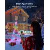 imageGovee Christmas Cone Tree Lights 6ft 316 LEDs RGBIC Christmas Tree Lights with Smart App Control IP67 Waterproof Outdoor String Lights for Xmas Decorations 82 Scene Modes Music Sync Black StandWhite