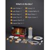 imageGovee Christmas Cone Tree Lights 6ft 316 LEDs RGBIC Christmas Tree Lights with Smart App Control IP67 Waterproof Outdoor String Lights for Xmas Decorations 82 Scene Modes Music Sync Black StandWhite