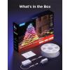 imageGovee Christmas Lights 2 RGBWIC 99FT 300LEDs Holiday String Lights with Shape Mapping Function Smart LED Decoration for Indoor Outdoor Tree 130 Preset Scenes Voice and APP Control Green WireClear