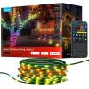 imageGovee Christmas Lights 2 RGBWIC 99FT 300LEDs Holiday String Lights with Shape Mapping Function Smart LED Decoration for Indoor Outdoor Tree 130 Preset Scenes Voice and APP Control Green WireGreen