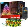 imageGovee Christmas Lights 2 RGBWIC 99FT 300LEDs Holiday String Lights with Shape Mapping Function Smart LED Decoration for Indoor Outdoor Tree 130 Preset Scenes Voice and APP Control Green WireGreen