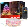 imageGovee Christmas Lights 2 RGBWIC 99FT 300LEDs Holiday String Lights with Shape Mapping Function Smart LED Decoration for Indoor Outdoor Tree 130 Preset Scenes Voice and APP Control Green WireClear