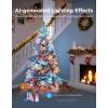 imageGovee Christmas Lights 2 RGBWIC 99FT 300LEDs Holiday String Lights with Shape Mapping Function Smart LED Decoration for Indoor Outdoor Tree 130 Preset Scenes Voice and APP Control Green WireClear