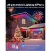 imageGovee Christmas Lights 2 RGBWIC 99FT 300LEDs Holiday String Lights with Shape Mapping Function Smart LED Decoration for Indoor Outdoor Tree 130 Preset Scenes Voice and APP Control Green WireClear