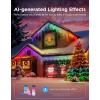 imageGovee Christmas Lights 2 RGBWIC 99FT 300LEDs Holiday String Lights with Shape Mapping Function Smart LED Decoration for Indoor Outdoor Tree 130 Preset Scenes Voice and APP Control Green WireGreen