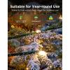 imageGovee Christmas Lights 2 RGBWIC 99FT 300LEDs Holiday String Lights with Shape Mapping Function Smart LED Decoration for Indoor Outdoor Tree 130 Preset Scenes Voice and APP Control Green WireGreen
