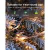 imageGovee Christmas Lights 2 RGBWIC 99FT 300LEDs Holiday String Lights with Shape Mapping Function Smart LED Decoration for Indoor Outdoor Tree 130 Preset Scenes Voice and APP Control Green WireClear