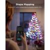 imageGovee Christmas Sparkle String Lights 66ft RGBWIC String Lights with 250 BulletHead LEDs AppControlled 140 Scene Modes Shape Mapping Music Sync Works with Alexa Indoor Holiday Decorations99ft