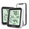 imageGovee Digital Hygrometer Indoor Thermometer Room H5075 Bluetooth Temperature Humidity Meter with 164ft Remote App Control Notification Alerts 2 Years Data Storage Export for Bedroom Wine CellarBlack