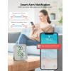 imageGovee Digital Hygrometer Indoor Thermometer Room H5075 Bluetooth Temperature Humidity Meter with 164ft Remote App Control Notification Alerts 2 Years Data Storage Export for Bedroom Wine CellarGrey