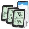 imageGovee Digital Hygrometer Indoor Thermometer Room H5075 Bluetooth Temperature Humidity Meter with 164ft Remote App Control Notification Alerts 2 Years Data Storage Export for Bedroom Wine CellarBlack